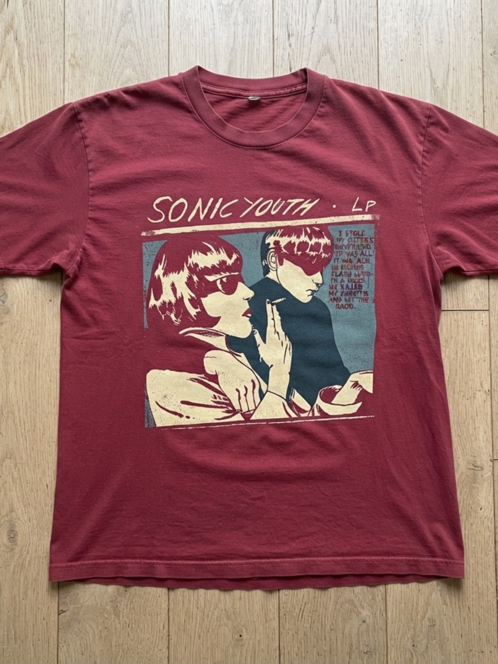 Gildan Burgundy Sonic Youth Graphic Tee